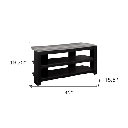 42" White Open shelving TV Stand