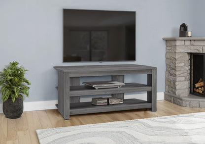 42" Ash Gray Open Shelving TV Stand