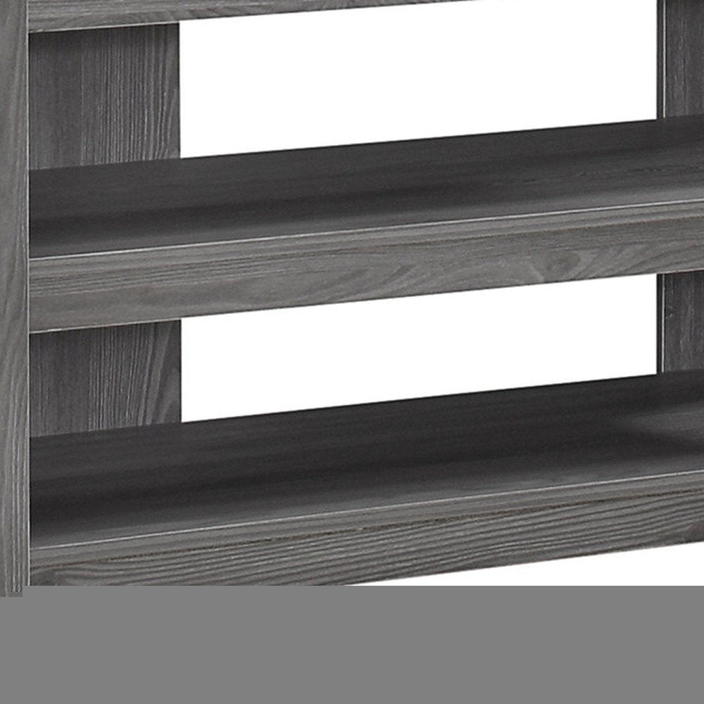 42" Ash Gray Open Shelving TV Stand