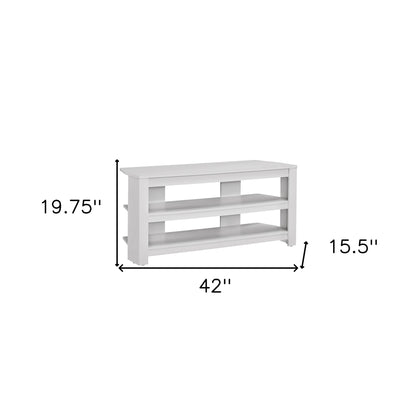 42" White Open shelving TV Stand