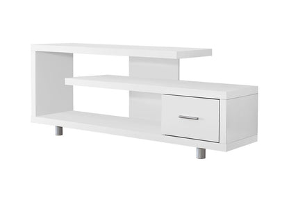 16" Black and Gray Open Shelving TV Stand