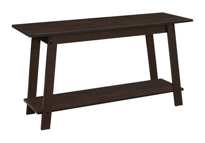 42" Dark Brown Open Shelving TV Stand