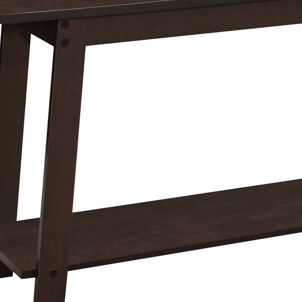 42" Dark Brown Open Shelving TV Stand