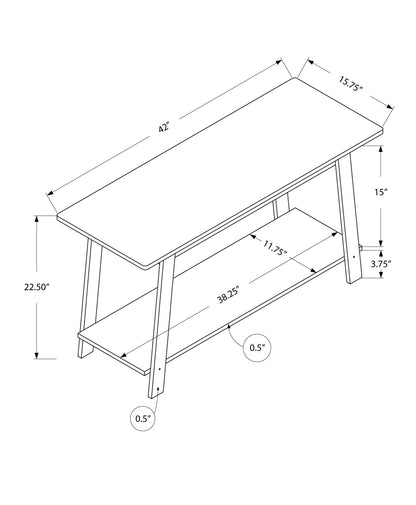 42" Dark Brown Open Shelving TV Stand