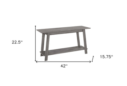 42" Dark Brown Open Shelving TV Stand