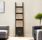 Brown Wood Four Tier Ladder Bookcase
