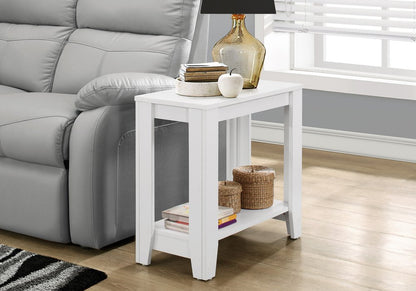 22" Deep Taupe End Table With Shelf