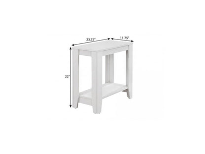22" Deep Taupe End Table With Shelf