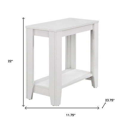 22" Deep Taupe End Table With Shelf