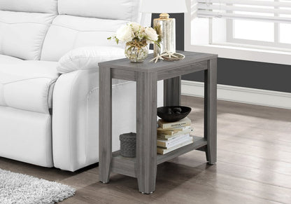 24" Gray Console Table With Storage