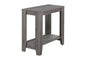 22" Gray Wood End Table With Shelf