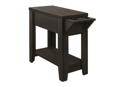 23" Taupe Wood End Table With Shelf