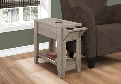 23" Brown Wood End Table With Shelf