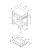 23" Brown Wood End Table With Shelf