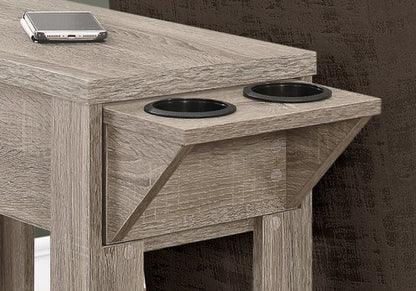 23" Brown Wood End Table With Shelf