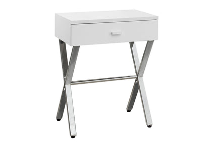 22" Black And Gray Wood And Metal End Table With Drawer