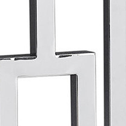 47" White Floor Shelf Console Table With Storage