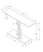 47" White Floor Shelf Console Table With Storage