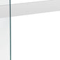 44" White and Clear Solid Console Table