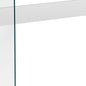 44" White and Clear Solid Console Table