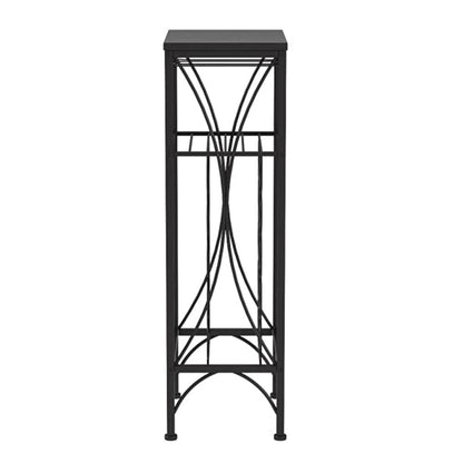 41" Black Stainless Steel Wine Rack