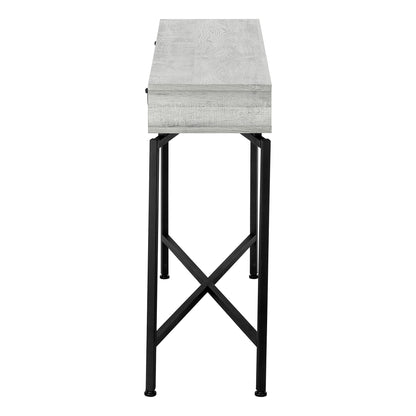 43" Brown And Black Cross Leg Console Table