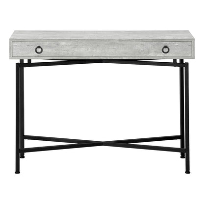 43" Brown And Black Cross Leg Console Table