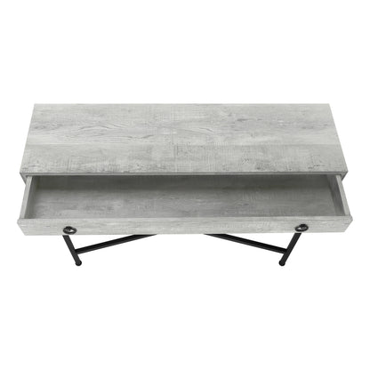 43" Brown And Black Cross Leg Console Table