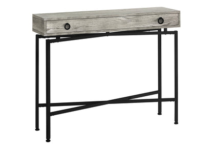 43" Brown And Black Cross Leg Console Table