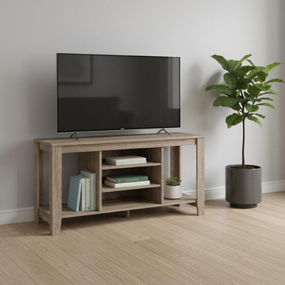 48" Dark Brown Open shelving TV Stand