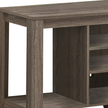 48" Dark Brown Open shelving TV Stand