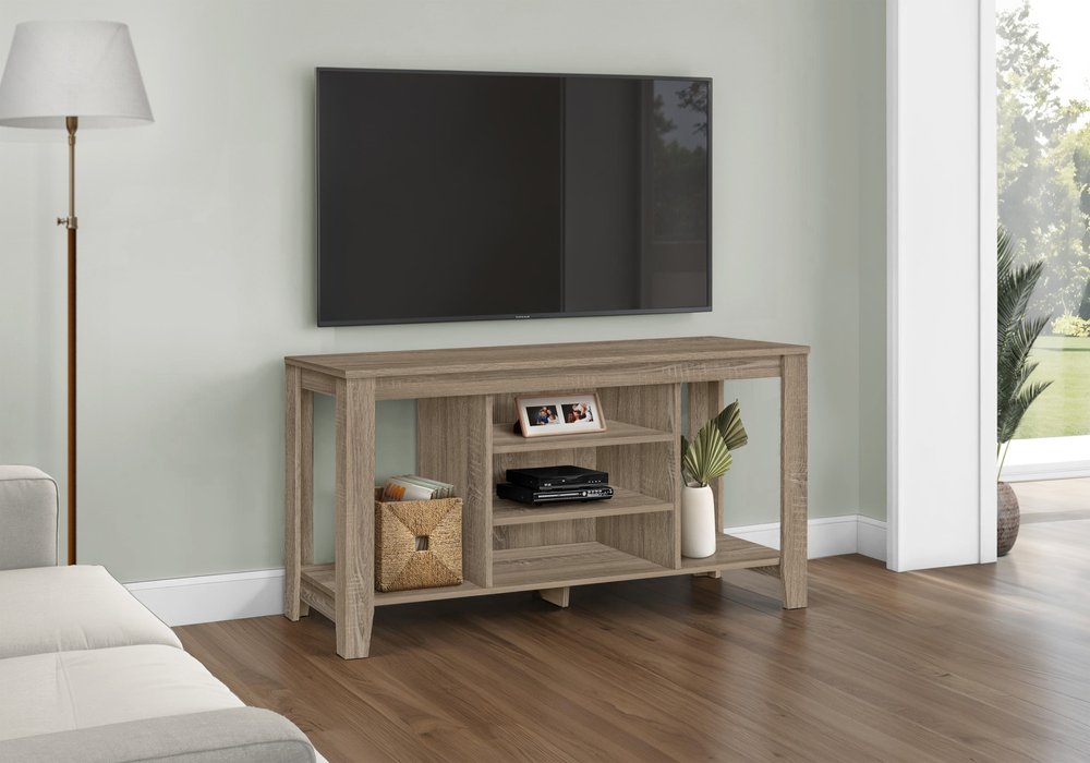 48" Dark Brown Open shelving TV Stand
