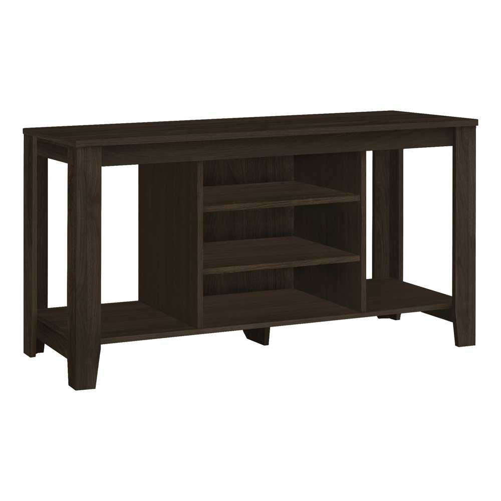 48" Dark Brown Open shelving TV Stand