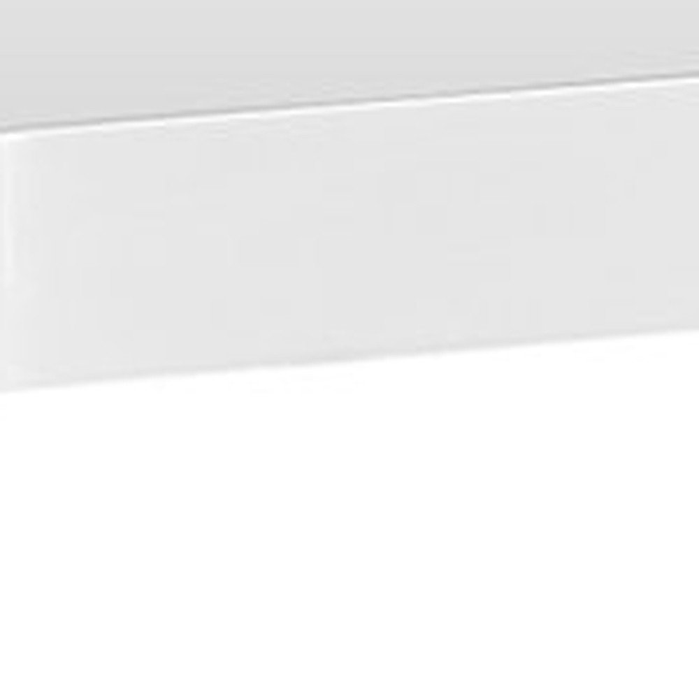 15.75" X 59" X 15.75" White Clear Hollow Core Tempered Glass TV Stand