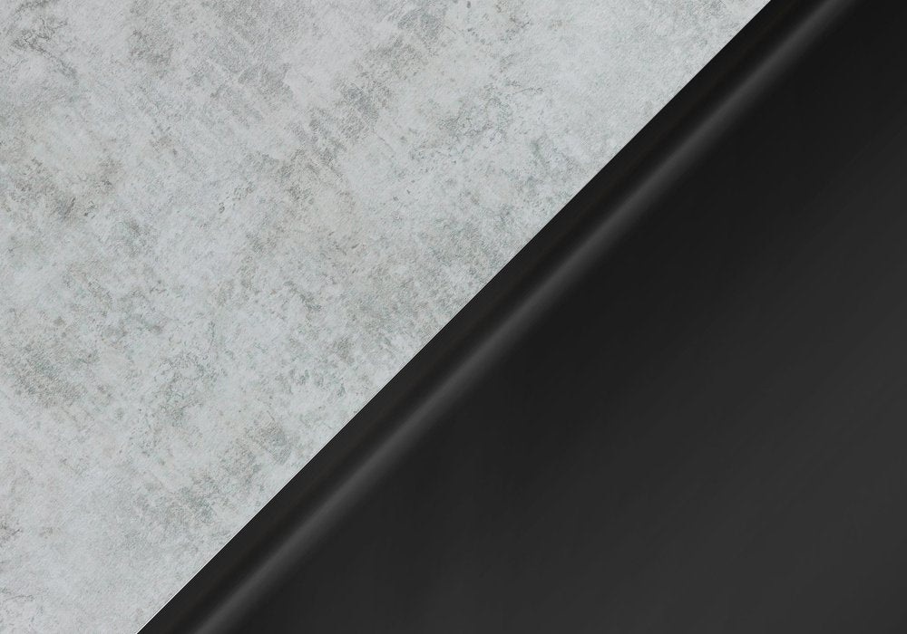 24" Black And Gray Wood And Metal End Table With Drawer