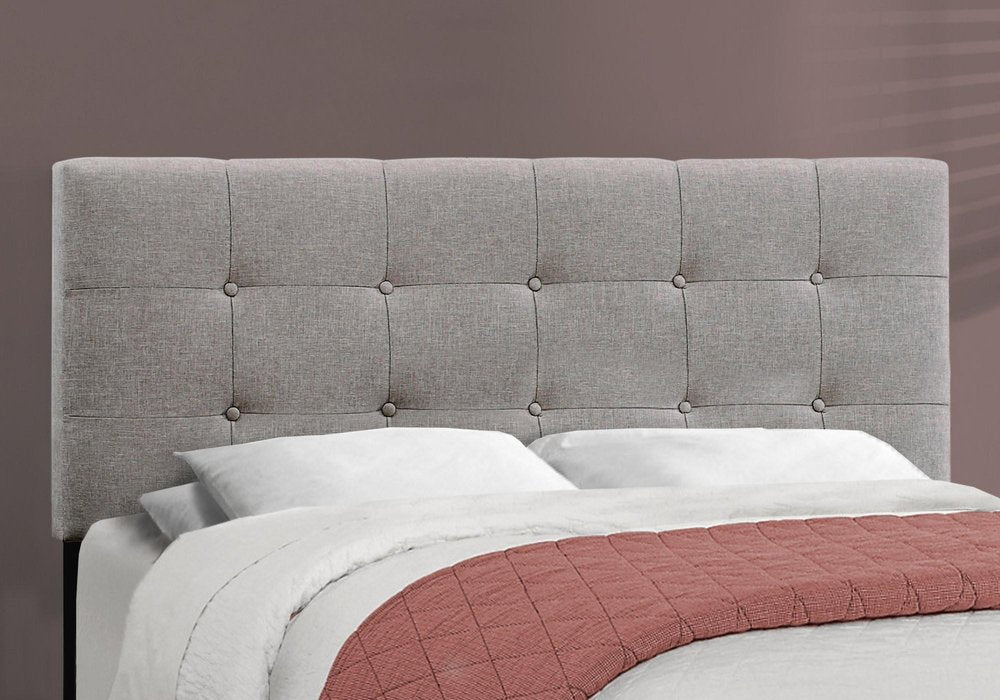 Beige Queen Upholstered Bed Frame