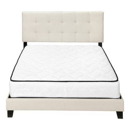 Gray Queen Tufted Upholstered Bed Frame
