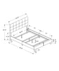 Gray Queen Tufted Upholstered Bed Frame