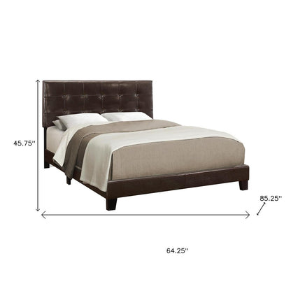 Gray Queen Tufted Upholstered Bed Frame