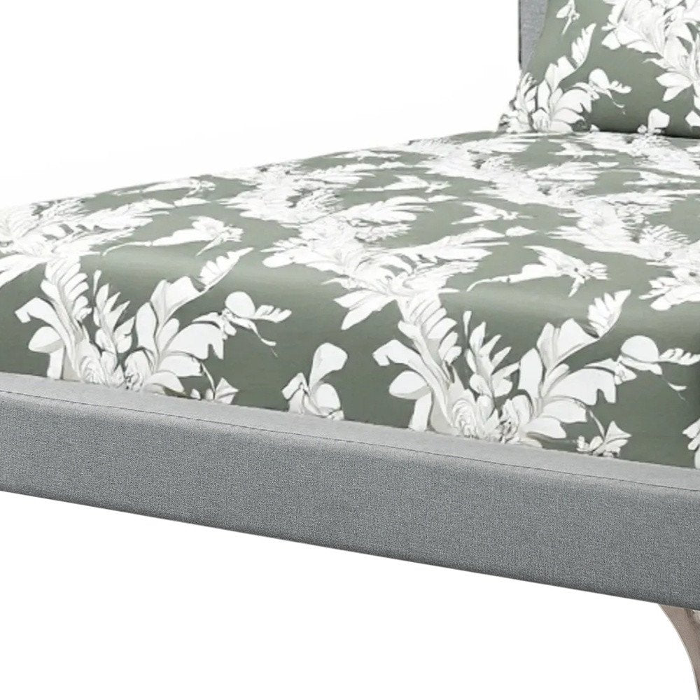 White Solid Wood Queen Upholstered Linen Bed Frame