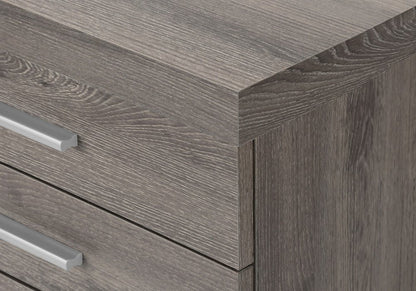 25" Gray Particle Board Filing Cabinet With Drawers