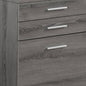 25" Gray Particle Board Filing Cabinet With Drawers