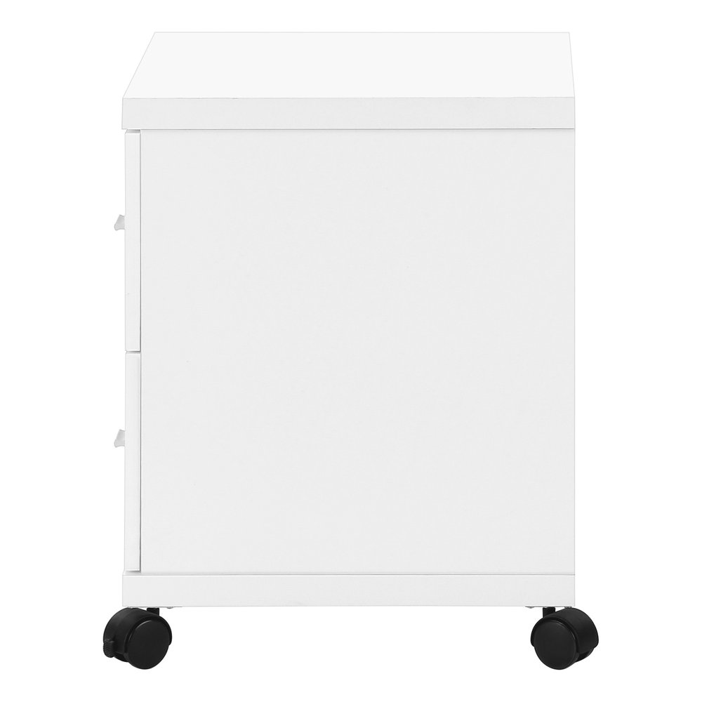17.75" X 17.75" X 23" White Particle Board Hollow Core 2 Drawers  Office Cabinet