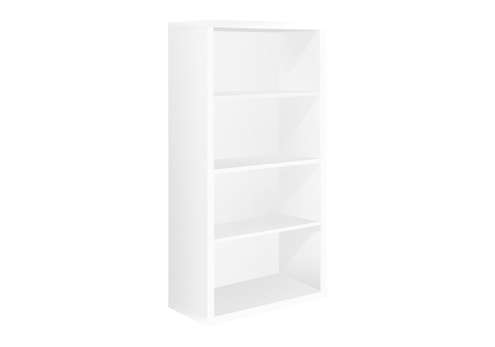 48" Gray Wood Four Tier Bookcase