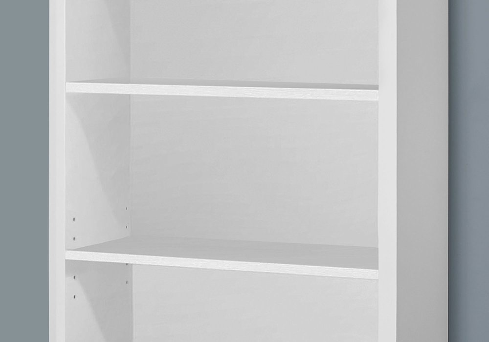 48" Gray Wood Four Tier Bookcase