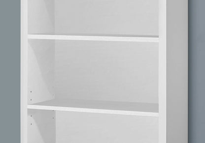 48" Gray Wood Four Tier Bookcase