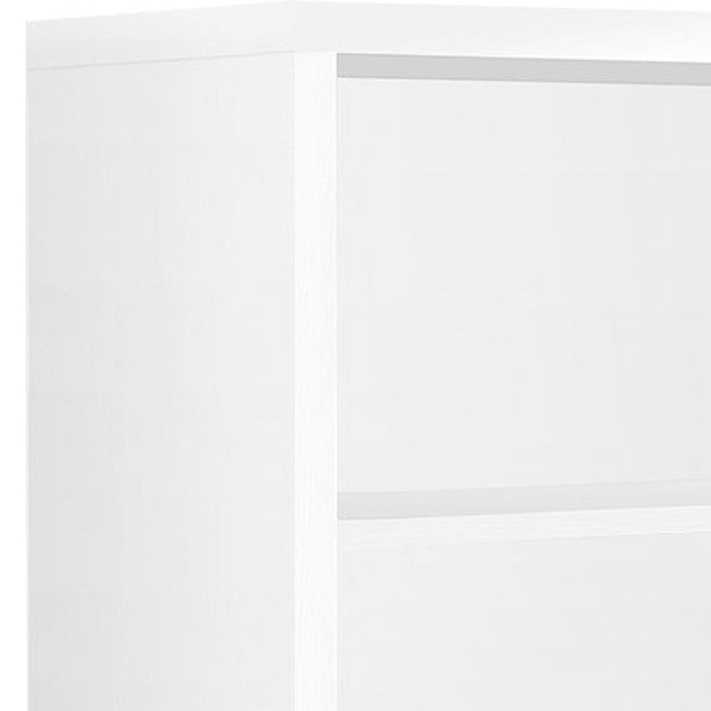 48" Gray Wood Four Tier Bookcase