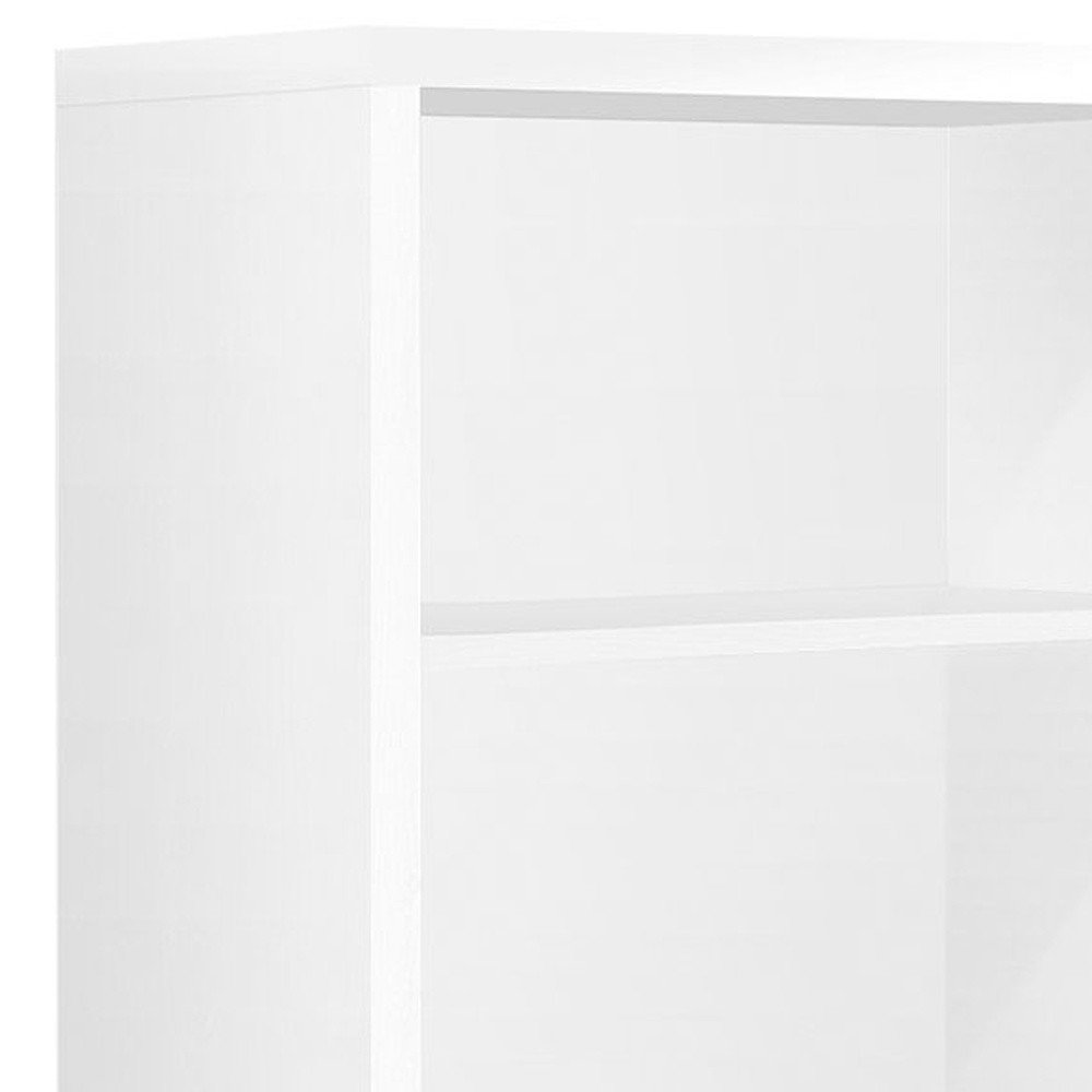 48" Gray Wood Four Tier Bookcase
