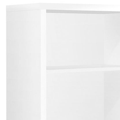 48" Gray Wood Four Tier Bookcase