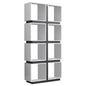 71" White Wood Eight Tier Cube Bookcase